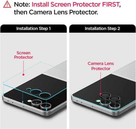 Spigen Optik EZ Fit Camera Protection Tempered Glass Black for the Galaxy Z Flip 7