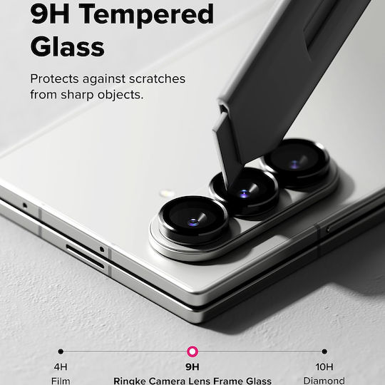 Ringke Frame Protector Camera Protection Tempered Glass Black for the Galaxy Z Fold 7