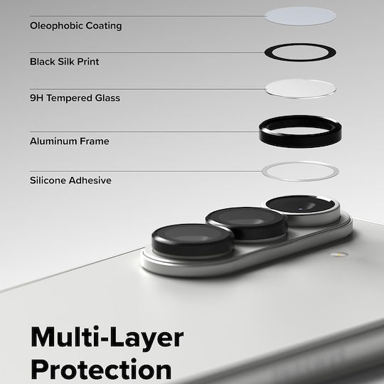 Ringke Frame Protector Camera Protection Tempered Glass Black for the Galaxy Z Fold 7