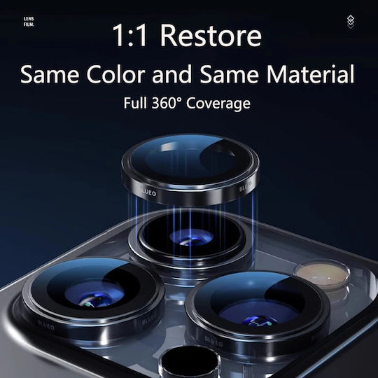 Blueo Lens Glass Προστασία Κάμερας Tempered Glass Χρυσό για το iPhone 16 Pro, iPhone 16 Pro Max