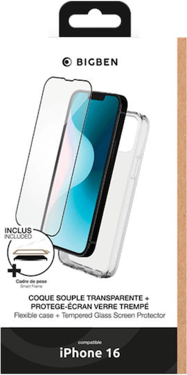 Bigben 2 In 1 Accessory Pack Iphone 16 Flexible Smartframe Transparent