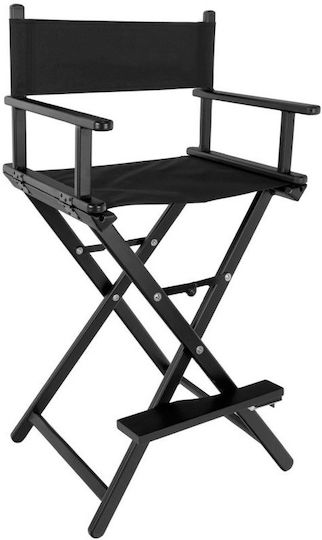 Salon Tech Chair for Makeup with Adjustable Height Black