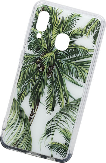 Bigben Connected Hybrid Case Galaxy A20e Palm Trees Ultra Fine Resistant Multicolour