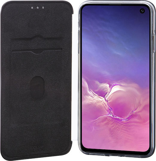 Husă Tip Folio Color Block Samsung Galaxy S10e G970 Suport Card Negru