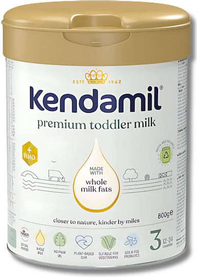 Kendamil Мляко на Прах Premium 3 HMO+ за 12m++ Месеца 800гр