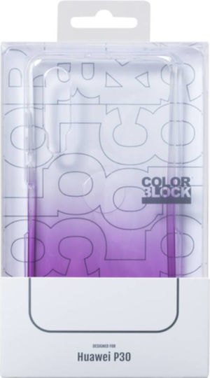 Color Block Case Huawei P30 Shockproof Scratch Resistant Purple