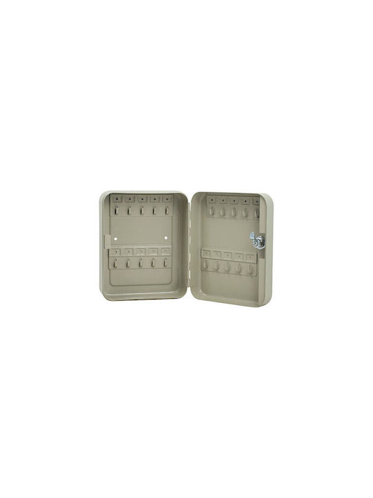 Krausmann Wall Key Holder Metallic 60 positions with Lock 24x7.5x30cm