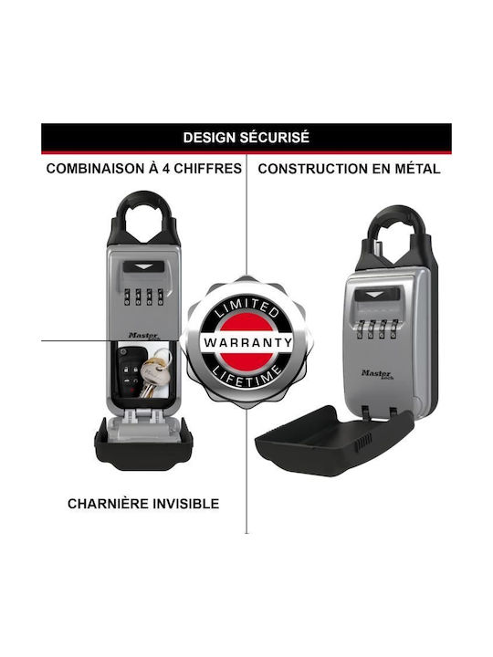 Master Lock Master Lock Kombinationsschloss mit Hufeisen Metallisch und Kombinationsmutter 17,5x7,2x4,2cm