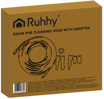 Ruhhy Professional Cleaning Accessories Pipe Cleaning Tube with Adapters