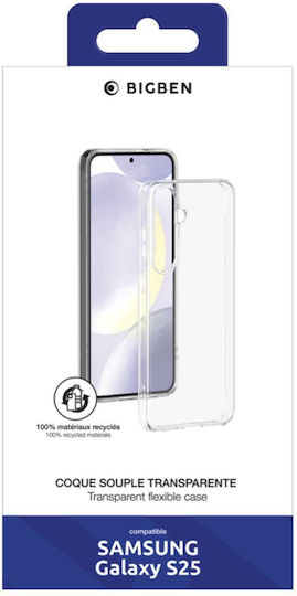 Bigben Connected Carcasă Protectoare Samsung Galaxy S25 Eco-Proiectată Flexibilă Transparentă