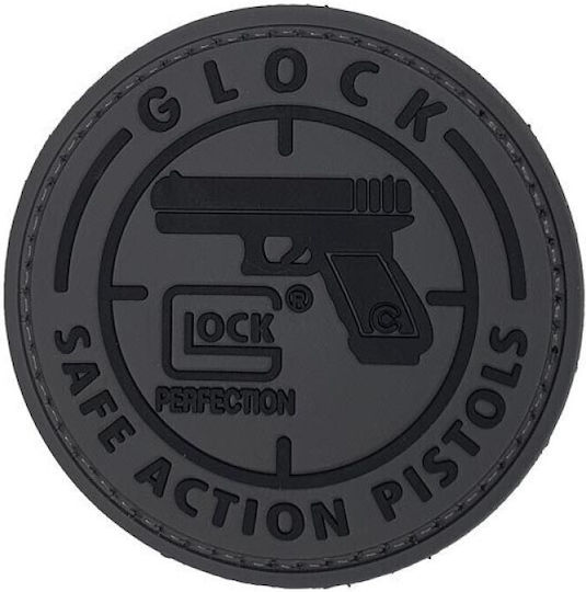 Glock 6 Ø Cm Badge PVC Gray Black
