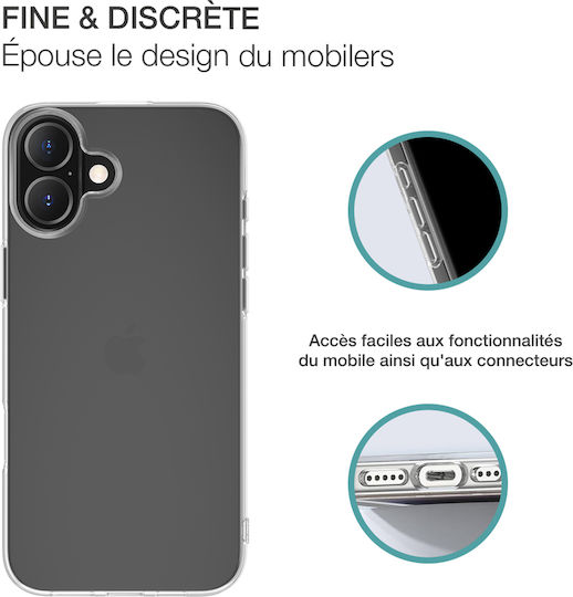 Bigben Case Iphone 16 Flexible Silisoft Anti-yellowing Transparent