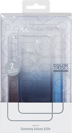Color Block Soft Case Pack Galaxy A20e Ultra Resistant Black