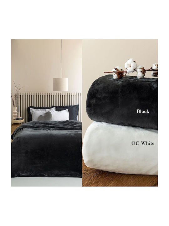 Palamaiki Fani Pătură Polar Fleece Simplă 160x220 cm Offwhite