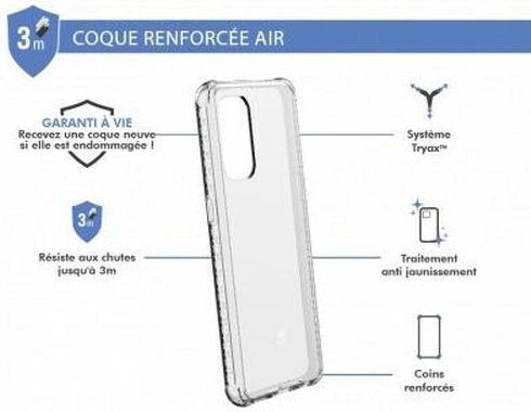 Kraftfallender Fall Oppo Find X3 Lite Luft Transparent Handyhülle
