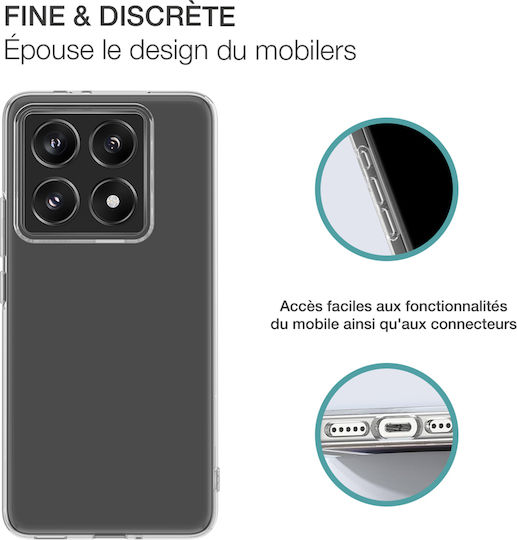 Bigben Handyhülle Xiaomi 14t Pro Flexibel Silisoft Anti-Yellowing Transparente