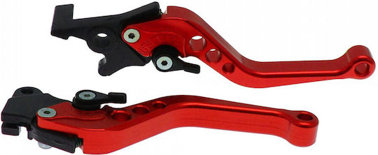 Satz verstellbare Motorradhebel Universal Rot