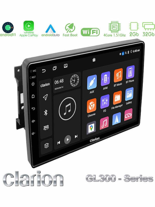 Clarion Car Audio System for Jeep Commander / Grand Cherokee / Patriot Dodge Nitro 2007-2011 (Bluetooth/USB/AUX/WiFi/GPS/Apple-Carplay/Android-Auto) with Touch Screen 10"
