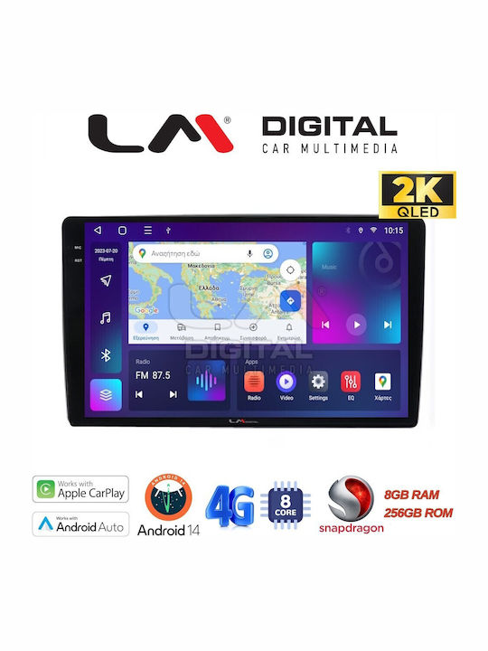 LM Digital Ηχοσύστημα Αυτοκινήτου για Ford Focus / Mondeo / Galaxy / S-Max 2008-2018 (Bluetooth/USB/WiFi/GPS/Apple-Carplay/Android-Auto)