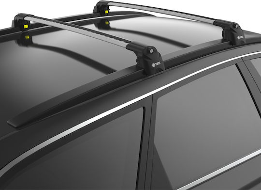 Turtle Μπάρες Οροφής Αλουμινίου Air2 για Audi Q8 (Σετ με πόδια και κλειδαριά) Ασημί