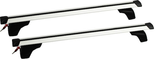 G3 G3 Metallic Car Roof Bars Pacific 110cm for Opel Astra 5D Set with Roof Rack Legs Black