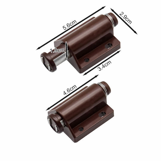 Magnetic Cabinet Latch Spring Push To Open 29x34 Brown Hs24037 Liyset