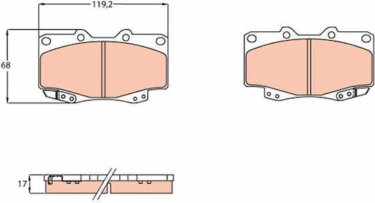 Τακακια Εμπρ Toyota Hilux Iii 2.5-3.0 D-4d 4wd 05 Μικρα 119.40-68.1-15 Hilux Vii Pick-up _n1_ _n2_ _n3_ Hilux Vigo 50226-481