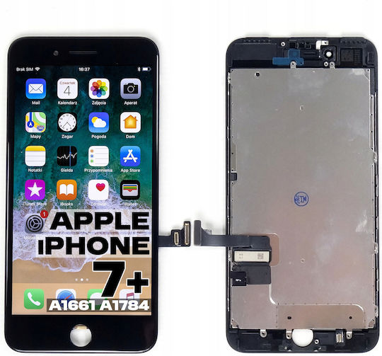 O ecran Premium cu Mecanism Tactil pentru Apple iPhone 7 Plus (Negru)