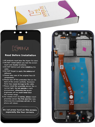 Hyper Fix O ecran cu Mecanism Tactil și Cadru pentru Huawei Mate 20 Lite (Albastru)