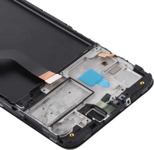 O ecran cu Mecanism Tactil și Cadru pentru Samsung Galaxy A10 (Negru)