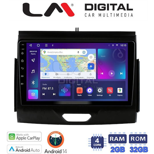 LM Digital Ηχοσύστημα Αυτοκινήτου για Ford Ranger Land Rover Range Rover 2015-2020 (Bluetooth/USB/WiFi/GPS/Apple-Carplay/Android-Auto) με Οθόνη Αφής 10.1"