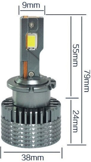 Lămpi Autoturismului D2S LED 6000K Alb rece 12-24V 45W 1buc