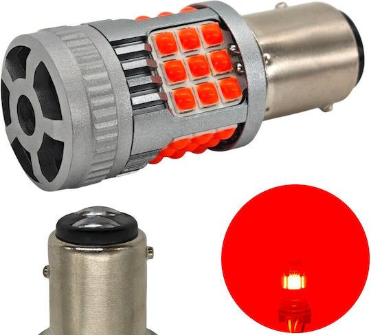 Lampa Auto P21/5W Canbus LED Roșie 12-24V