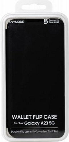 Husă Tip Carte Samsung Galaxy A23 5G Folio Flip Portofel Suport Carduri Neagră
