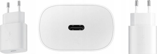 Samsung Charger Without Cable with USB-C Port 25W Power Delivery Whites (EP-TA800E Retail)