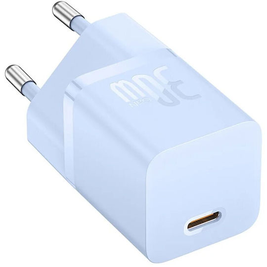 Baseus Încărcător GaN cu Port USB-C și Cablu USB-C 30W Galaxy Blue (P10110902313-00)