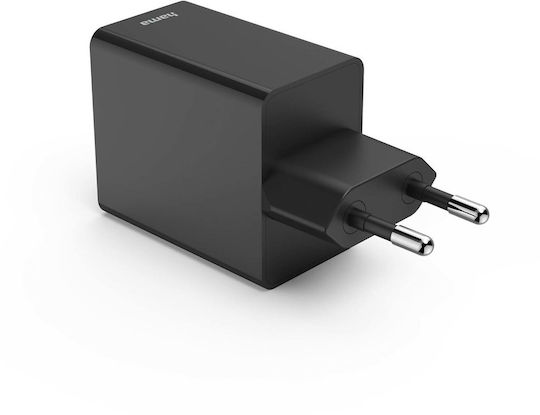 HAMA Charger Without Cable with 3 USB-A Ports and USB-C Port 35W Power Delivery / Quick Charge 3.0 Blacks (00201990)