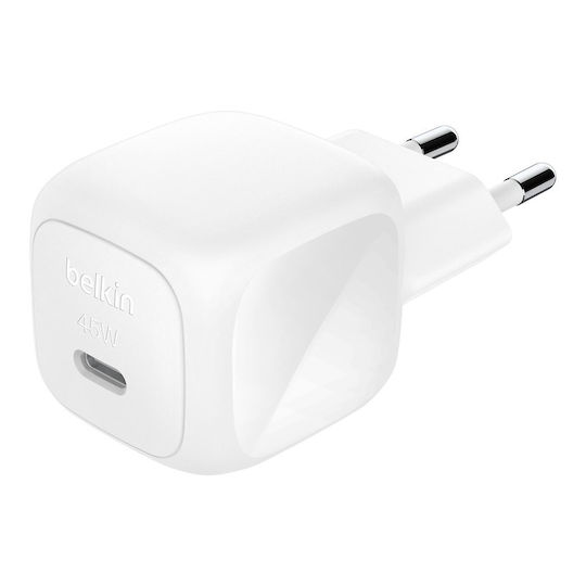 Belkin Charger Without Cable with USB-C Port 45W Power Delivery White (WCA013kqWH)