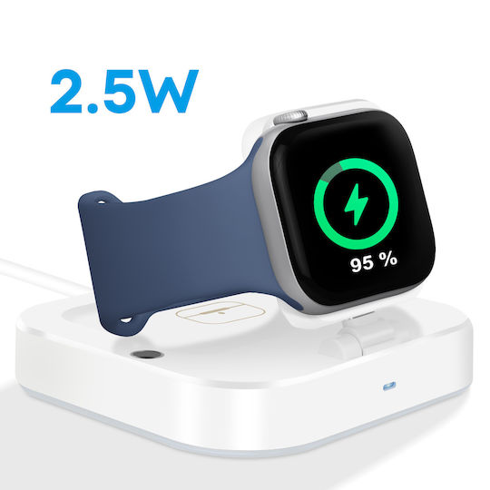 Hoco Ασύρματος Φορτιστής (Qi Pad) 5W Λευκός (CQ16A)