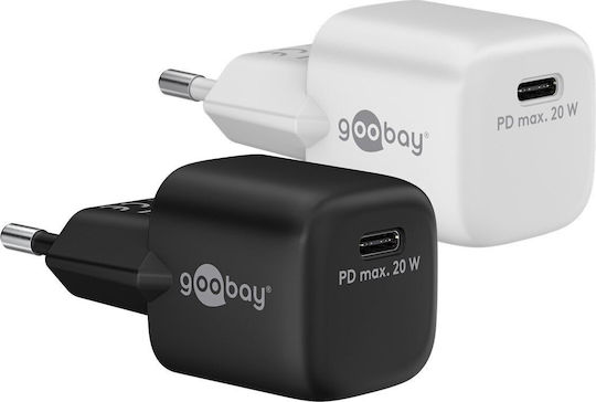Goobay Φορτιστής Χωρίς Καλώδιο με Θύρα USB-C 20W Power Delivery Μαύρος (65403)