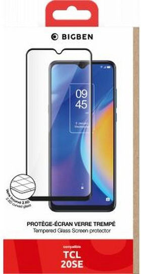 Bigben Connected Tempered Glass Screen Protector Tcl 20 Se 2.5d Scratch Proof Transparent Black