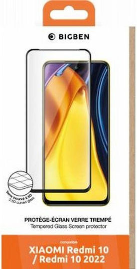 Protector de Ecran Tempered Glass Bigben Connected Xiaomi Redmi 10 2022 Anti-Amprentă 2.5D Transparent Negru