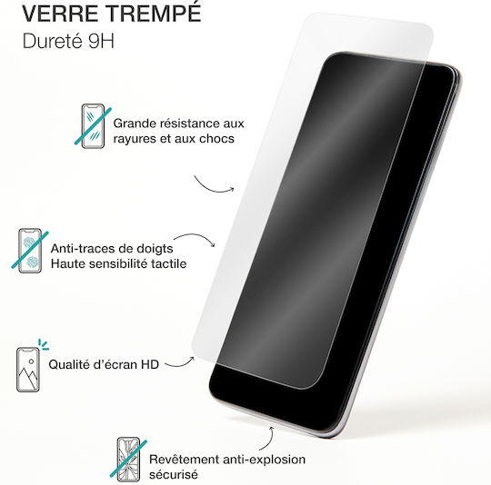 Bigben Screen Protector iPhone 16 Pro Max Tempered Glass 2.5D 9H Transparent