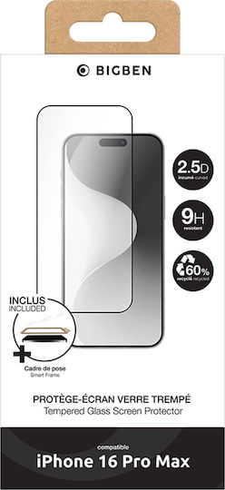 Bigben Screen Protector iPhone 16 Pro Max Tempered Glass 2.5D 9H Transparent