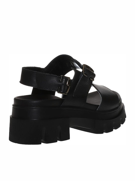 Leder Sandalen Schwarz
