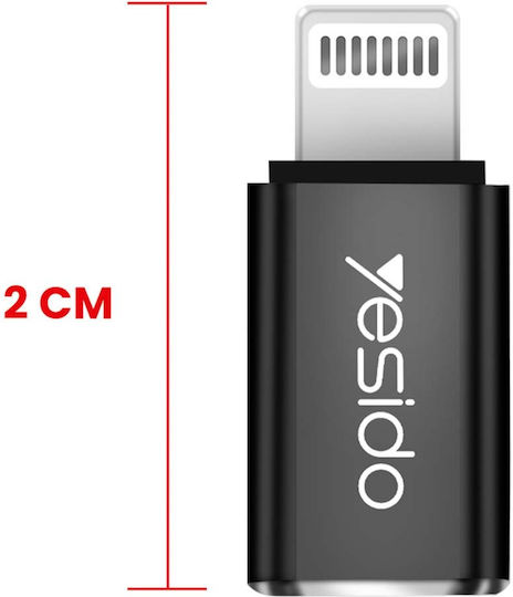 Yesido Usb-c Zu Lightning Adapter iPhone iPad Schnelles Laden Schwarz Silber