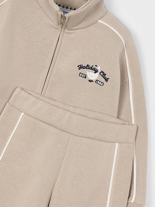 Kids Sweatpants Set Beige 2pcs