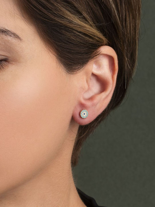 George Art Jewels Earrings made of Gold 9K Blue