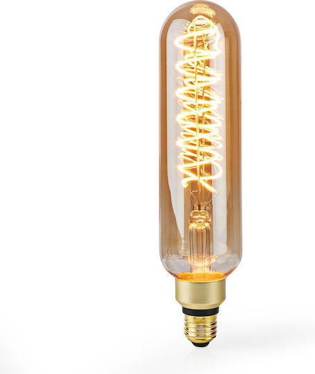 Nedis LED Spiral Filament Bulb E27 8.5W 600lm 2000K Dimmable T65 Gold