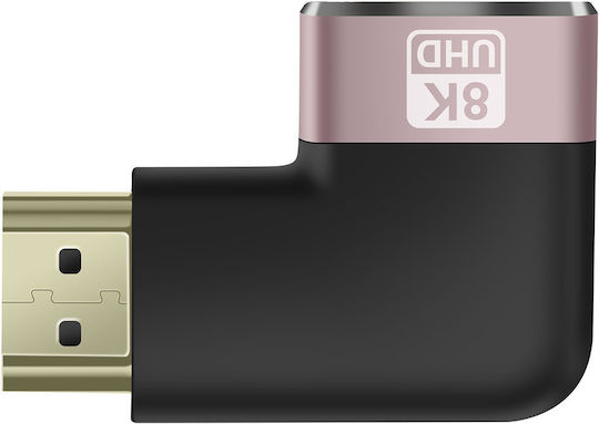 Linq 8k Uhd HDMI Weiblich Zu HDMI Männlich Linker Winkel Video Konverter Schwarz